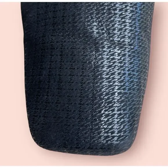 STUART WEITZMAN Black Lines Suede Vintage 90s Low Heel Pumps Square Toe Sz 9.5 - Picture 10 of 14